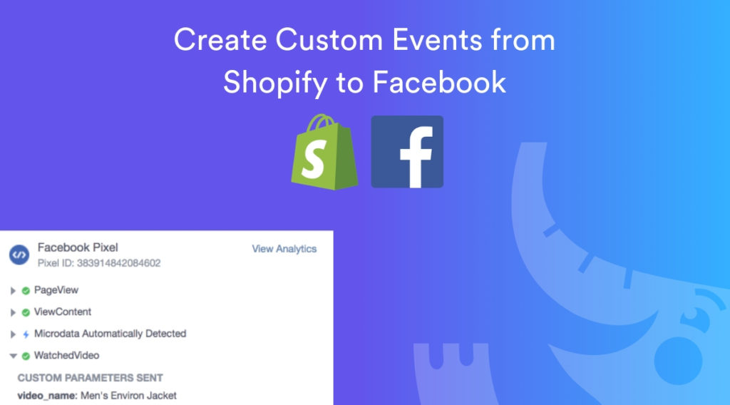 create custom fb events for shopify