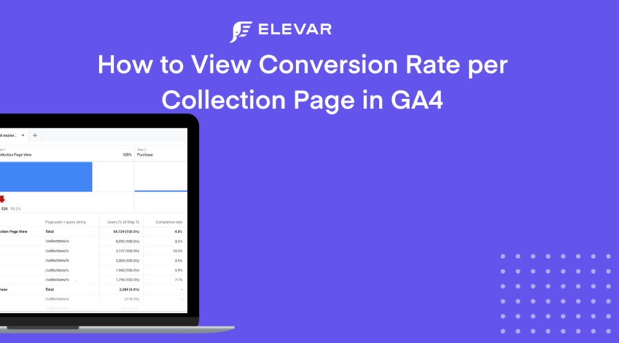 How to View Conversion Rate per Collection Page in GA4