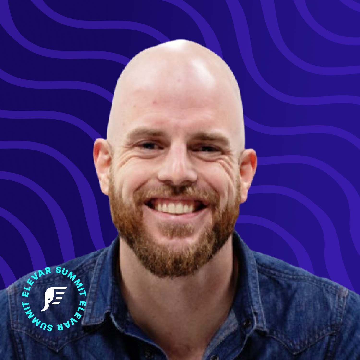 Headshot for Will Corbett on a dark purple background with Elevar Summit logo.
